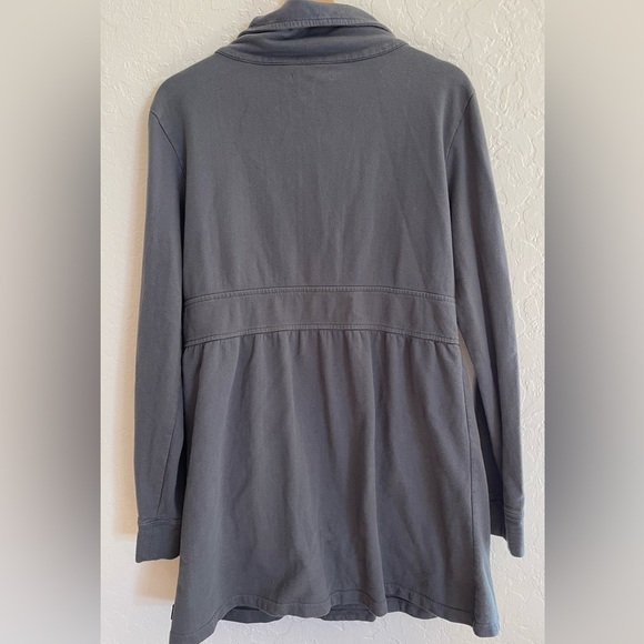 Prana Breathe Sylvia Jacket Gray with Purple Buttons Women's Size Large - Picture 4 of 12